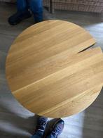 Houten Bijzettafel – Donkerbruin, Conische Voet, Ophalen, Gebruikt, 50 tot 100 cm, 50 tot 75 cm