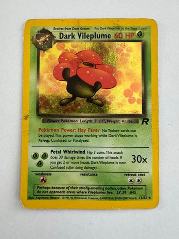 Dark Vileplume Pokemon kaart beschikbaar voor biedingen