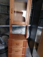 Keukenkast grenen vintage, Ophalen, Gebruikt, Glas, Vintage