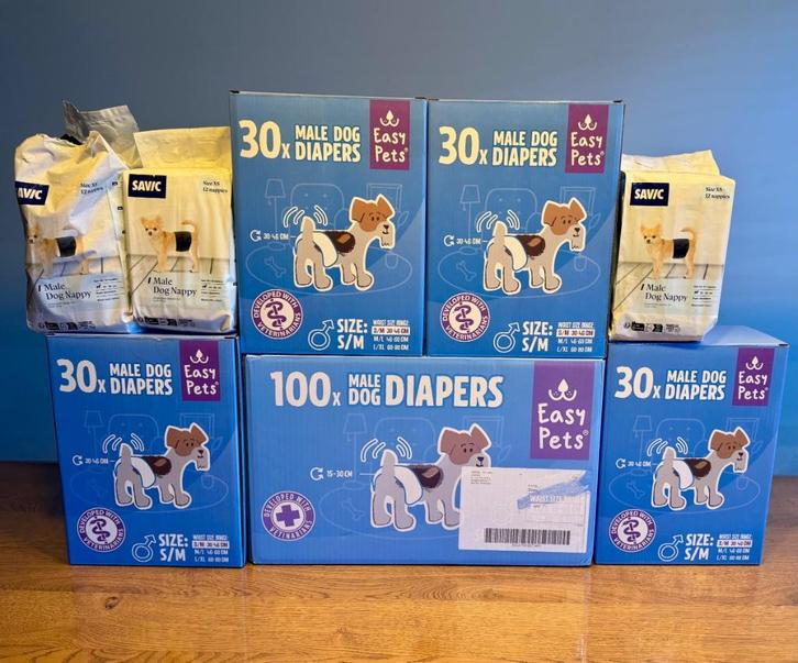 Honden luiers/ dog daiper s/m / easy pets reu, Dieren en Toebehoren, Honden-accessoires, Nieuw, Ophalen of Verzenden
