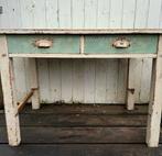 Brocante tafeltje werktafel bureau, Antiek en Kunst, Ophalen