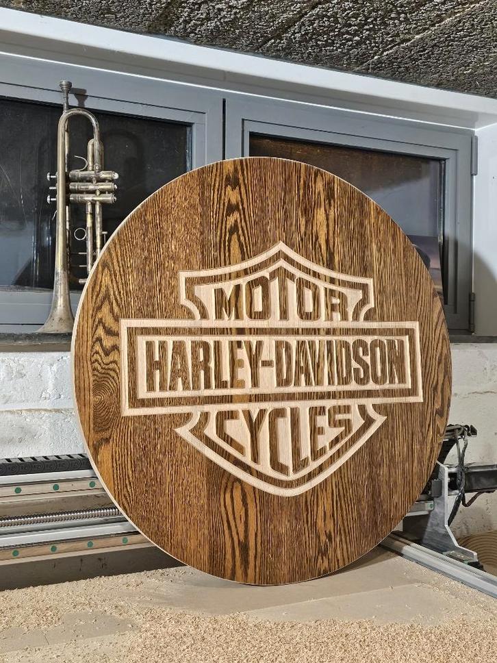 Harley Davidson wandbord / tafelblad, Verzamelen, Merken en Reclamevoorwerpen, Zo goed als nieuw, Reclamebord, Ophalen of Verzenden