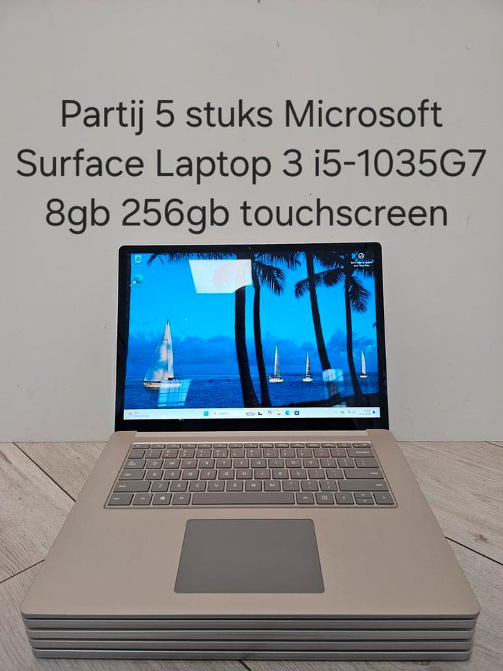 Zeer netjes: Partij 5 stuks Microsoft Surface Laptop 3 8gb, Computers en Software, Windows Laptops, Zo goed als nieuw, 15 inch