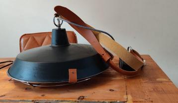 Hanglamp namaak Zuiver leren band grijs 2 stks lamp beschikbaar voor biedingen
