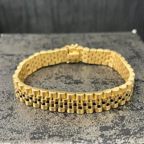 14k gouden armband rolex schakel massief, Sieraden, Tassen en Uiterlijk, Armbanden, Nieuw, Goud, Ophalen of Verzenden