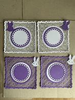 Setje 4 vierkanten oplegkaartjes, Ophalen of Verzenden, Nieuw, Overige thema's, Overige typen