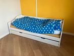 Een persoonsbed met onderschuifbed, Huis en Inrichting, Slaapkamer | Bedden, Ophalen, Gebruikt, 90 cm, Eenpersoons