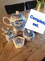 Delfts Blond Amsterdam blauw theepot theelepels theetipjes., Ophalen, Zo goed als nieuw, Overige stijlen, Aardewerk