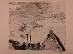 Litho van Cor Dik - abstracte huizen, Antiek en Kunst, Ophalen of Verzenden