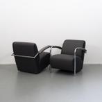 2x Leolux Scylla Antraciet Grijze Stof, Huis en Inrichting, Fauteuils, Ophalen of Verzenden, Zo goed als nieuw, Stof