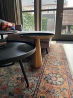 Gouden bijzettafel met groen blad - Karwei, Ophalen, Gebruikt, Rond, Metaal