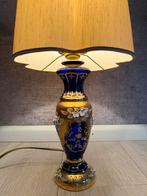 Kobalt blauwe kristallen lamp, Ophalen, Zo goed als nieuw, Minder dan 50 cm