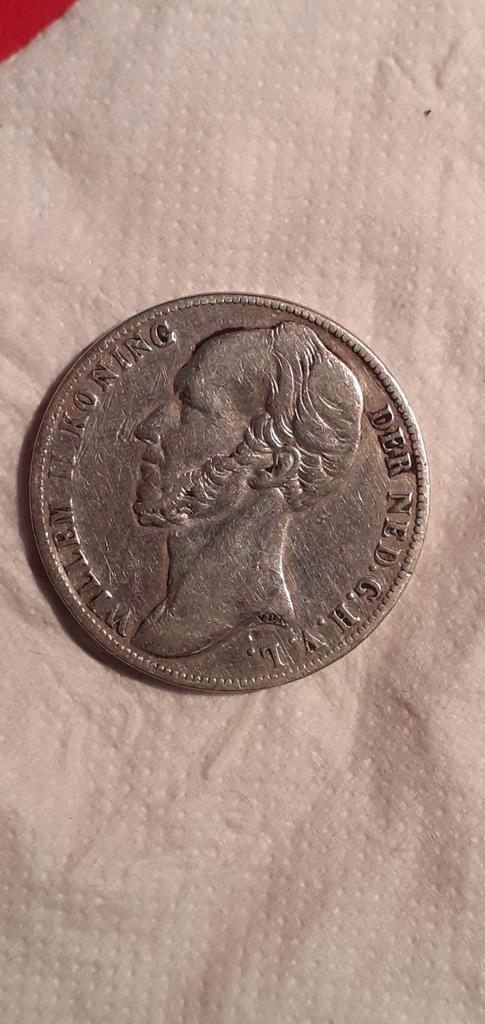 1 gulden 1847., Postzegels en Munten, Munten | Nederland, 1 gulden, Koning Willem II, Ophalen of Verzenden