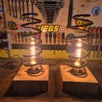 Industriële lampen van autoveren, Huis en Inrichting, Lampen | Tafellampen, Ophalen, Minder dan 50 cm