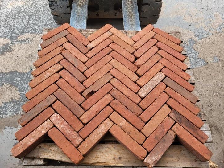 188.8m2 hard gebakken walen/waaltjes klinkers rood bruin, Tuin en Terras, Tegels en Klinkers, Nieuw, Klinkers, Keramiek, 10 m² of meer