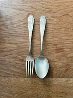 Verzilverd Kinderbestek, Antiek en Kunst, Antiek | Bestek, Ophalen of Verzenden