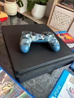 Playstation 4 (PS4 slim) + 2 controllers + HDMI, Spelcomputers en Games, Spelcomputers | Sony PlayStation 4, Ophalen, Zo goed als nieuw
