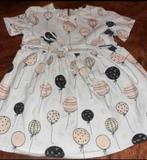 Jurk jurkje ‘ballonnen’ mt 104 crèmekleurig, Meisje, Ophalen of Verzenden, Zo goed als nieuw, Jurk of Rok