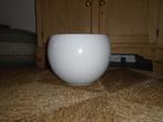 grote bolle, ronde witte geglazuurde bloempot, 27 cm, Tuin en Terras, Bloempotten, Rond, Binnen, Zo goed als nieuw, Minder dan 40 cm