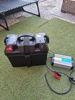 Solarfam 12v100ah lithium accu plus solarfam 12v20a acculade, Watersport en Boten, Ophalen