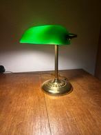 Retro Notarislamp/bankierslamp, Ophalen of Verzenden, Gebruikt, Glas, Minder dan 50 cm