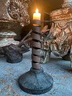 19e eeuw Antiek franse wijnkrlder kandelaar, rat de cave, Ophalen of Verzenden, Koper of Brons