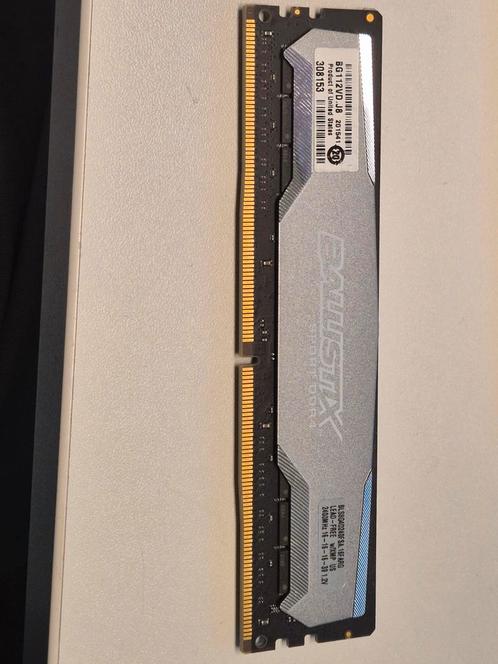 Crucial Ballistix Sport 8GB DDR4-2400T desktop geheugen, Computers en Software, RAM geheugen, Gebruikt, Desktop, 8 GB, DDR4, Verzenden