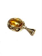 14k gouden hanger met een citrien, Overige voorstellingen, -, -, Ophalen of Verzenden