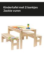 Kindertafel met 2 bankjes Jackie vuren - Nieuw in doos, Tuin en Terras, Nieuw, Ophalen of Verzenden, Hout