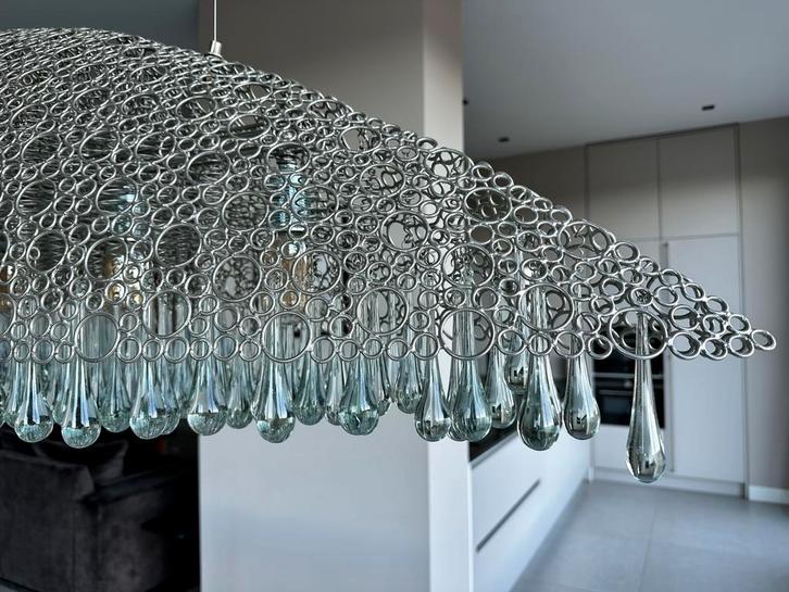 CRAVT Original grote design hanglamp / kroonluchter (194 cm), Huis en Inrichting, Lampen | Hanglampen, Zo goed als nieuw, 75 cm of meer