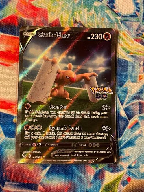 Conkeldurr V Alt Art 074/078 Pokemon Go, Hobby en Vrije tijd, Verzamelkaartspellen | Pokémon, Nieuw, Losse kaart, Foil, Ophalen of Verzenden