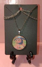 Zilveren Pokemon ketting Miltank (glitter). Zelfgemaakt., Sieraden, Tassen en Uiterlijk, Kettingen, Met hanger, Verzenden, Nieuw
