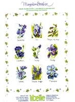 Borduren patroon merklap : blauwe bloemen Marjolein Bastin, Hobby en Vrije tijd, Verzenden, Zo goed als nieuw, Handborduren, Patroon