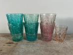 6x+1 Action | Beker | Patroon | Glas | Blauw, Groen & Roze, Glas of Glazen, Ophalen of Verzenden, Overige stijlen, Glas