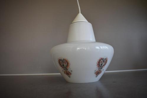 ARDITI vintage melk wit Italiaanse design lamp retro print, Huis en Inrichting, Lampen | Hanglampen, Gebruikt, Glas, Kunststof