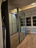 Grote hangleg spiegelkast met 3 schuifdeuren - als nieuw!, Huis en Inrichting, Kasten | Kledingkasten, Met deur(en), 200 cm of meer