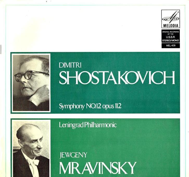 Dmitri Shostakovich Mravinsky Symphony NO.12 opus 112, Cd's en Dvd's, Vinyl | Klassiek, Zo goed als nieuw, Classicisme, Kamermuziek