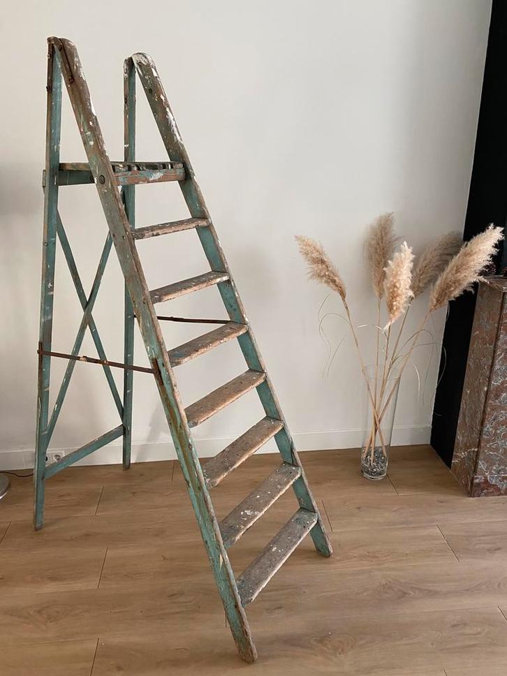 Houten schilderstrap, Doe-het-zelf en Verbouw, Ladders en Trappen, Gebruikt, Minder dan 2 meter, Ophalen of Verzenden