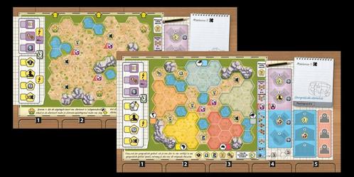 Ark Nova - Dierentuinplattegrond SET 1 NL - Spelmateriaal, Hobby en Vrije tijd, Gezelschapsspellen | Bordspellen, Nieuw, Een of twee spelers