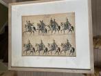 Husaren, Franse heer husaren ingelijste litografure, Ophalen of Verzenden, Landmacht, Overige gebieden, Foto of Poster