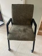 Bommel 4x groene eetkamerstoelen met wielen, Ophalen, Overige kleuren, Overige materialen, Zo goed als nieuw