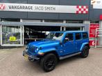 Jeep Wrangler Unlimited 4xe 380 Sahara Sky-One CABRIO, Automaat, Zwart, 4 cilinders, Blauw