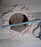 Macrame spiegel, Minder dan 50 cm, Rond, Ophalen of Verzenden, Zo goed als nieuw