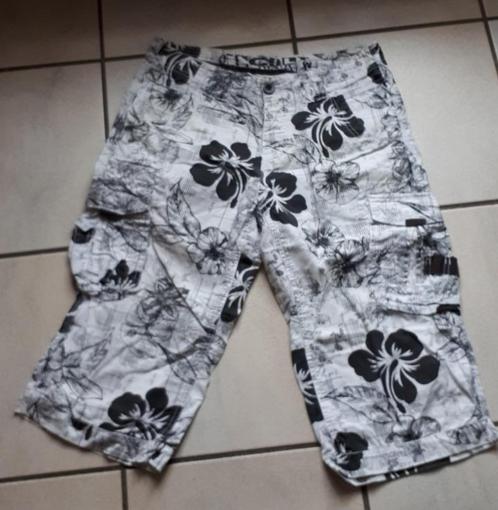 Heren - Bermuda - Coolcat - wit/zwart print - maat M(32), Kleding | Heren, Broeken en Pantalons, Zo goed als nieuw, Maat 48/50 (M)