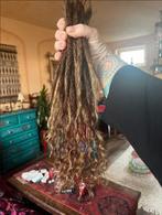 40 handmade human hair dread extensions met gekrulde punten!, Ophalen of Verzenden, Nieuw, Pruik of Haarverlenging