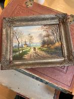 18x22 schilderij oud gesigneerd, Antiek en Kunst, Kunst | Schilderijen | Klassiek, Ophalen of Verzenden
