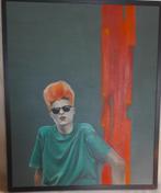 Cisca Bogman vrouw met zonnebril en groen shirt - pop art, Ophalen