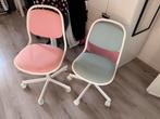 2 Kinderbureaustoelen - Roze & Blauw/Groen, Huis en Inrichting, Bureaustoelen, Ophalen, Gebruikt, Overige kleuren, Bureaustoel