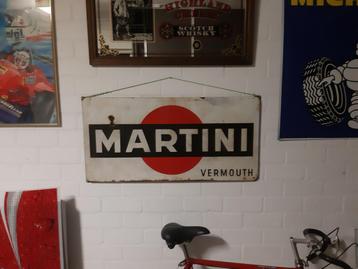 Emaille reclamebord   martini / vermouth . beschikbaar voor biedingen