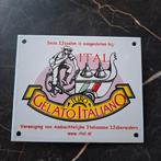 Emaille Reclamebord ITAL Gelato Italiano, Verzamelen, Merken en Reclamevoorwerpen, Ophalen, Gebruikt, Reclamebord